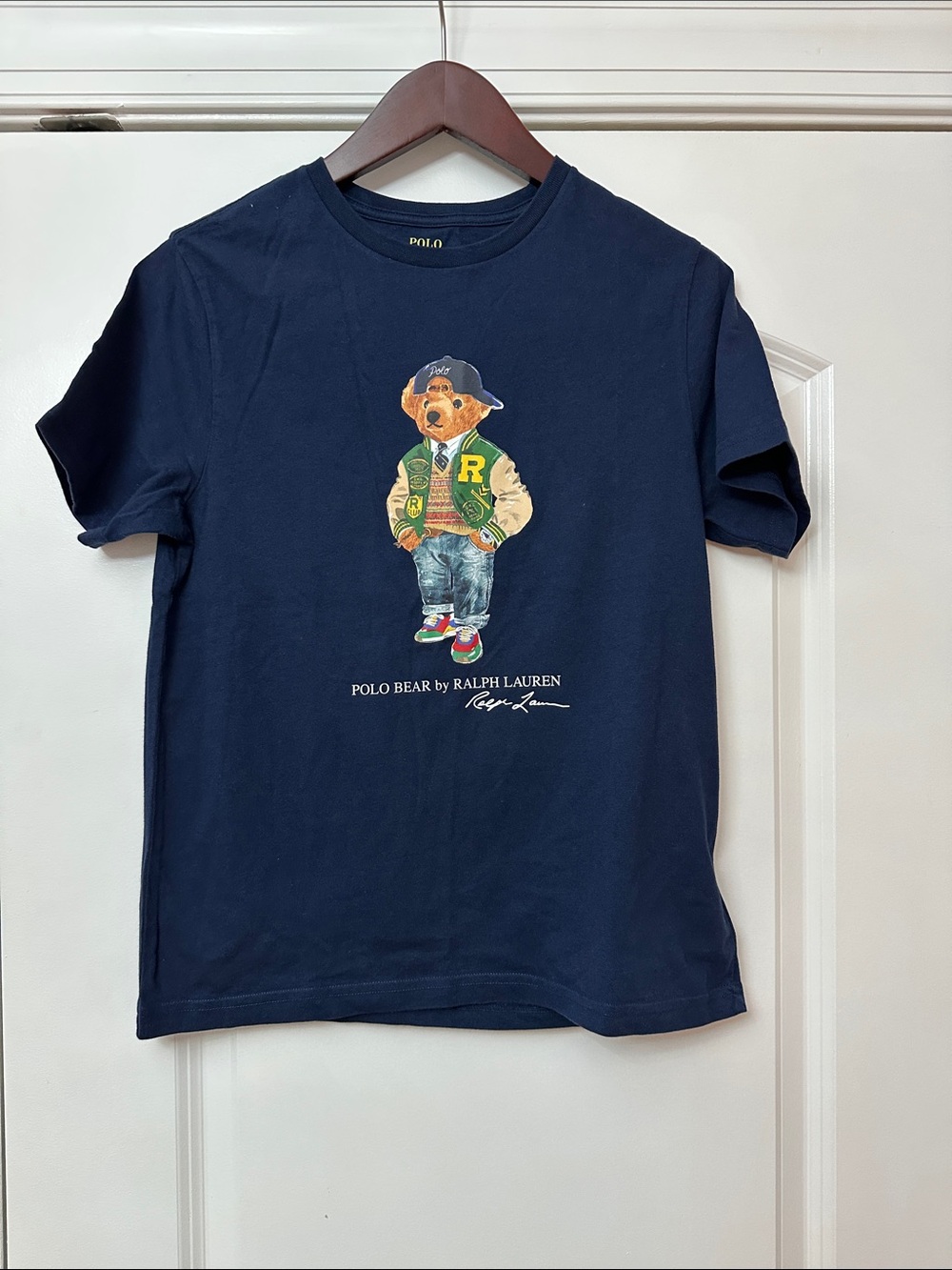 Polo by Ralph Lauren Navy Polo Bear Graphic Tee with Varsity Bear